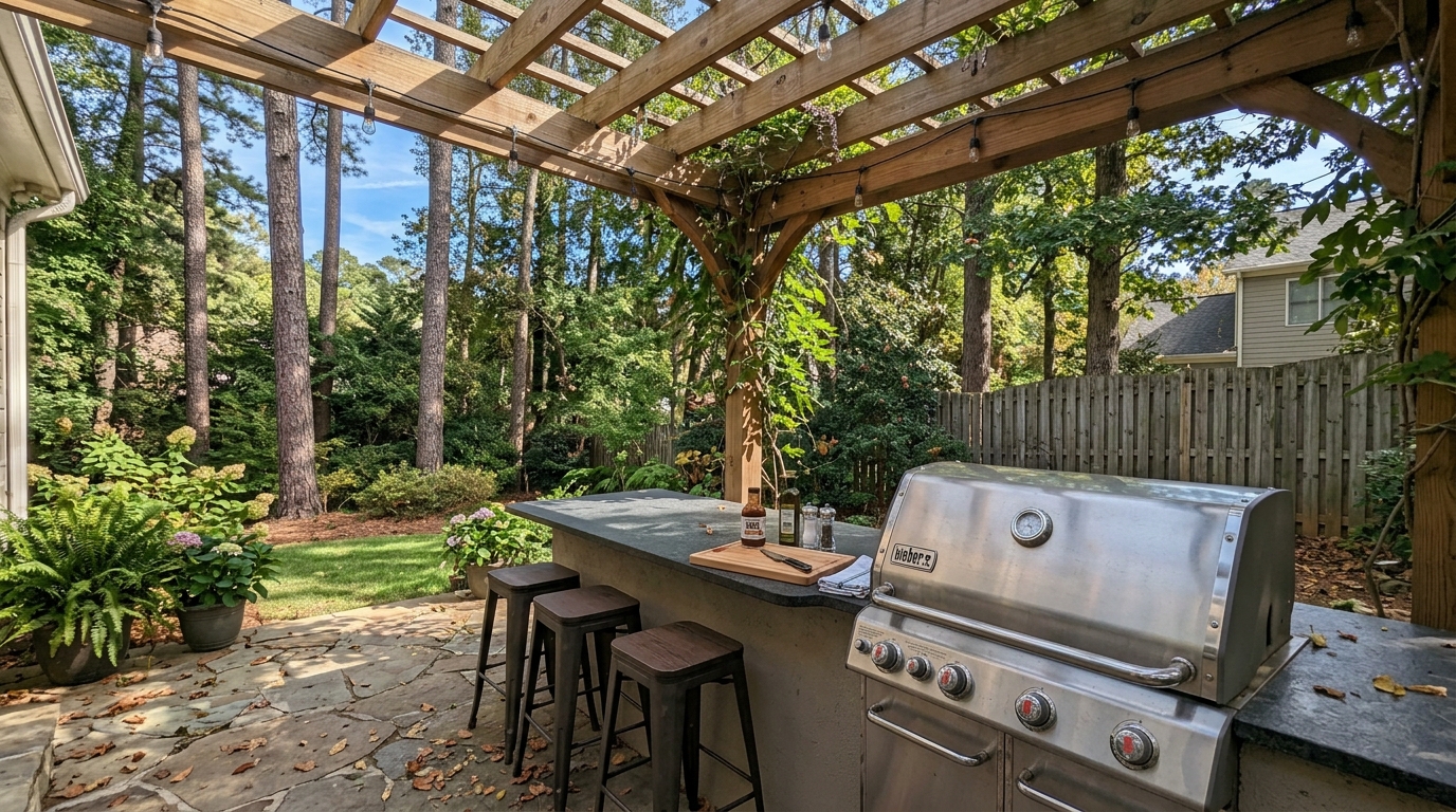 Outdoor kitchen construction in Atlanta, GA